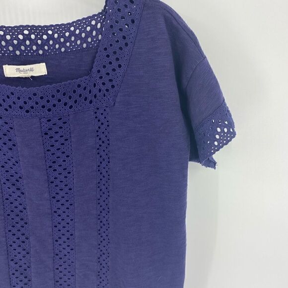 Madewell navy eyelet top  - Picture 5 of 6